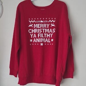 Hybrid Apparel Red Home Alone Sweater